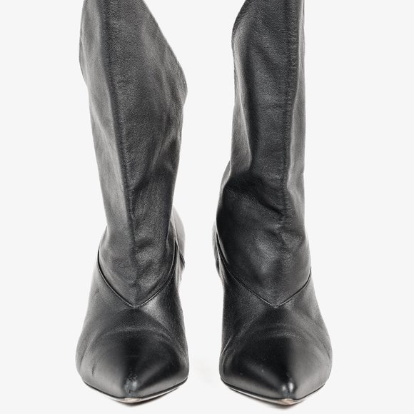 Givenchy 2018 Runway Bottine Show 80 Fold-Over Black Ankle Boot, Size 5.5 - Picture 2 of 9